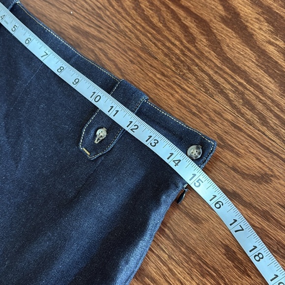 ROARI Meredith dark denim maxi pencil skirt invisible side zip belt loops NWT Sm - Picture 7 of 13
